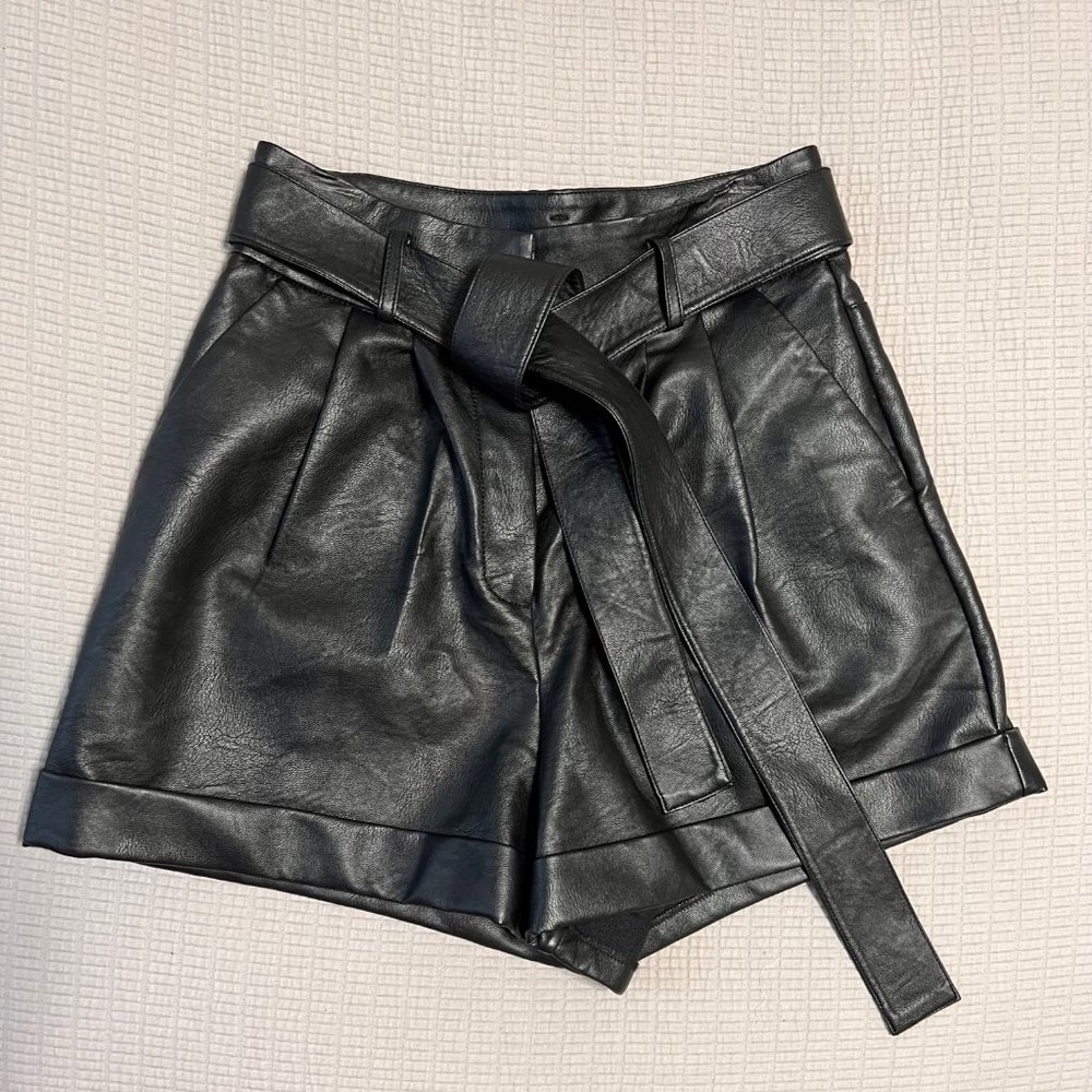 TOPSHOP | Wide Leg Pleather Shorts